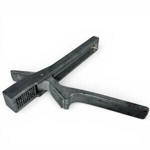 Vintage Cast Aluminum Garlic Press Heavy Duty Hinged Mid Century Kitchen Tool